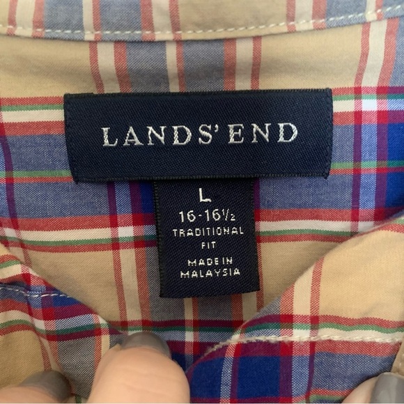 Other - Lands End Men’s Button Down Size L 16-16 1/2 100% cotton